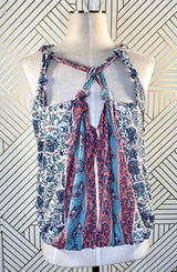 Free People‎ Floral Paisley Knot Halter Top Photo 0