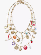 Zara NEW 3 Pack Necklace Beach Gold Charm Layered Bohemian Hippie Festival Boho‎ Photo 0