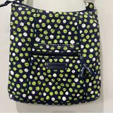 Vera Bradley crossbody‎ Purse shoulder bag, Lucky Dots, navy, green, white polka Photo 0
