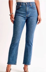 Abercrombie & Fitch The Ankle Straight Ultra High Rise Jean in Blue Size 24 Photo 0