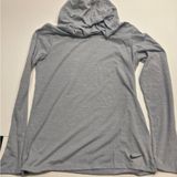 Nike Women's Light Gray Hoodie Sweatshirt Photo 0