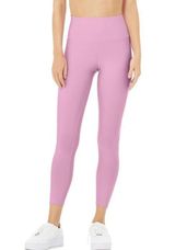 Alo 7/8 High-Waist Airlift Leggings Pink Lavender Hi-Rise Waisted Skinny Tights Photo 0