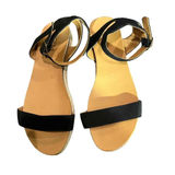 SODA Tacoma Espadrille Black Open Toe Ankle Strap Sandals Women's Size‎ 10 Photo 0