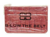 B Low The Belt Faux Croc Business Credit Card Case Convenient Wallet‎ Red NEW Photo 0
