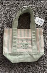 Trader Joe’s striped mini tote bag Green Photo 0