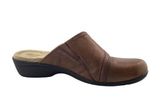 Bass Women’s Capri Buckle Brown‎ Leather Clogs Size 10 Slip On Photo 0