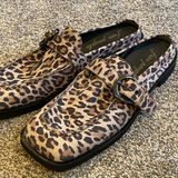 Free People Mazie Mule In Leopard Suede Size 39/ 8.5 Photo 0