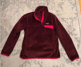 Patagonia Burgundy Fleece with Bright Pink Trim Photo 0