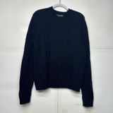 Abercrombie & Fitch Vintage Women’s XL Navy Cable Knit V-neck Sweater Photo 0