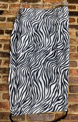 Women's Black & White Zebra Print Fringed Oversized Shawl Scarf Photo 0