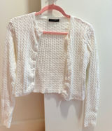 Brandy Melville Sweater White Knit Cable Photo 0