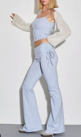 MOTEL‎ ROCKS XL NEW JACIE FLARE TROUSER OVERSKIRT LIGHT BABY BLUE Y2K 2000s Photo 0