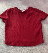 Dark red garage baby tee Photo 0