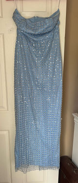 Lulus Dress Maxi Blue Photo 0