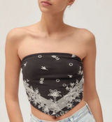 Urban Outfitters Womens Cabana‎ Floral Handkerchief Boho Bandana Crop Top Size M Photo 0