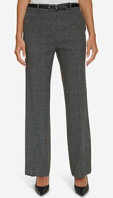 Calvin Klein Women's Brown Herringbone Belted Pants Size 12 N… Photo 0