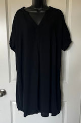 Women's H&M Black Shift Dress Short Sleeve Size 12 Photo 0