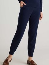 Quince Mongolian Cashmere Jogger Knit Pants True Navy Drawstring Waist Lounge XL Photo 0