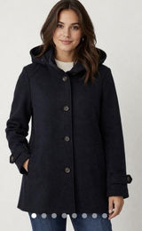 Lauren Ralph Lauren Quilted Hooded Anorak Coat Black Size Petite XS Hooded Photo 0