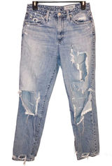 AG‎ Adriano Goldschmied Phoebe Vintage Distressed High Waisted Light Jeans 27 Photo 0