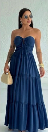 Boutique Royal Blue Maxi Dress - Convertible Straps Boho Chic ✨ Photo 0