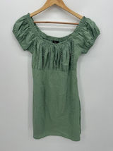 Lulus Womens Mint Green Milkmaid Dress Size M Mini Cottagecore Fitted‎ Dainty Photo 0