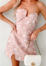 Strapless Floral Mini Dress Photo 0