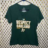 Oakland A’s athletics baseball MLB women’s T-shirt fitted fanatics size M Photo 0