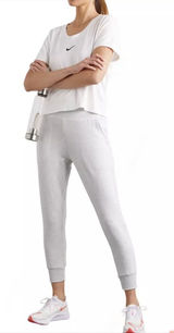 Nike Yoga Dri-FIT 7/8 Joggers Gray M Flow Hyper Mid Rise Athleisure‎ Sweatpants Photo 0