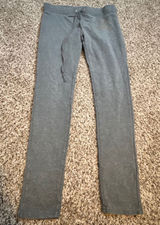 Victoria's Secret PINK Gray Yoga Pants‎ Slim Straight Leg Graphic Small Photo 0