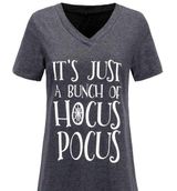 - It’s Just Hocus Pocus Graphic tee grey and white shirt sleeves XXL Photo 0