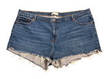Abercrombie Fitch Curve Love Mom Shorts High Rise Distressed Denim Size 37/24 Photo 0