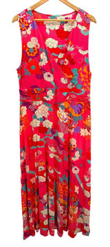 NWT Soft Surroundings Posie Dress XL Sun Kssd Coral Floral Knit Maxi 2FA74 NEW Photo 0