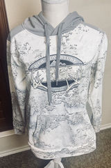 SHE Outdoor Hoodie Sweatshirt Women's M Tundra Camo Her Adventure white‎ gray Photo 0