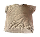 Everlane Womens Organic Cotton Boxy Crew Neck T-Shirt Tan Ochre Size M Photo 0