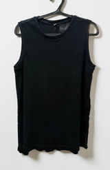 Uniqlo Black Ribbed Sleeveless Tank‎ Top Size L Photo 0