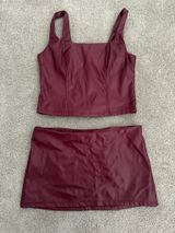 Red Leather Set Photo 0