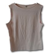 Uniqlo Women’s Sleeveless Tank Top Pink Cotton Basic Tee Size XL Photo 0