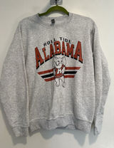 Vintage-style Alabama Crimson Tide Sz:S graphic Heather Gray Crewneck sweatshirt Photo 0