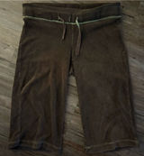 VTG Y2K Old Navy Brown Wide Leg Velour Gaucho Pants Sz 32 Photo 0