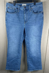 Madewell Cali Demi-Boot Cut Jeans Womens Size 16W Blue Medium Wash Denim Stretch Photo 0