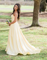 Prom Dress Yellow Size 4 Photo 0
