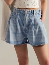 We The Free Clark Pleated Denim Shorts Medium NWOT Photo 0