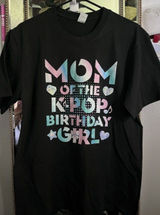 Gildan Mom of the K-Pop Birthday Girl Shirt Size M and Demon Hunters Balloon Decor Kit Photo 0