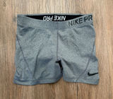 Nike Pro Dri-FIT Womens Gray Heather Compression Athletic Shorts M Photo 0