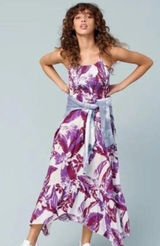 Free People‎ Purple Floral Print Heat Wave Women's Maxi Dress Size XS Photo 0