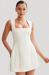 Lysandre Crepe Mini Dress - Ivory Size: XS Photo 0