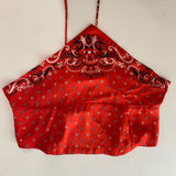 Rue21 Red Bandana Print Corset Top | Size Large | Western Y2K Festival Tube Top Photo 0