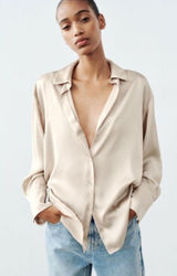 ZARA Satin Effect Shirt Photo 0