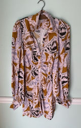 For Love‎ And Lemons Esmerelda Mini Dress S Women Long Balloon Sleeve Photo 0